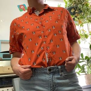 French Bull Dog Button Up